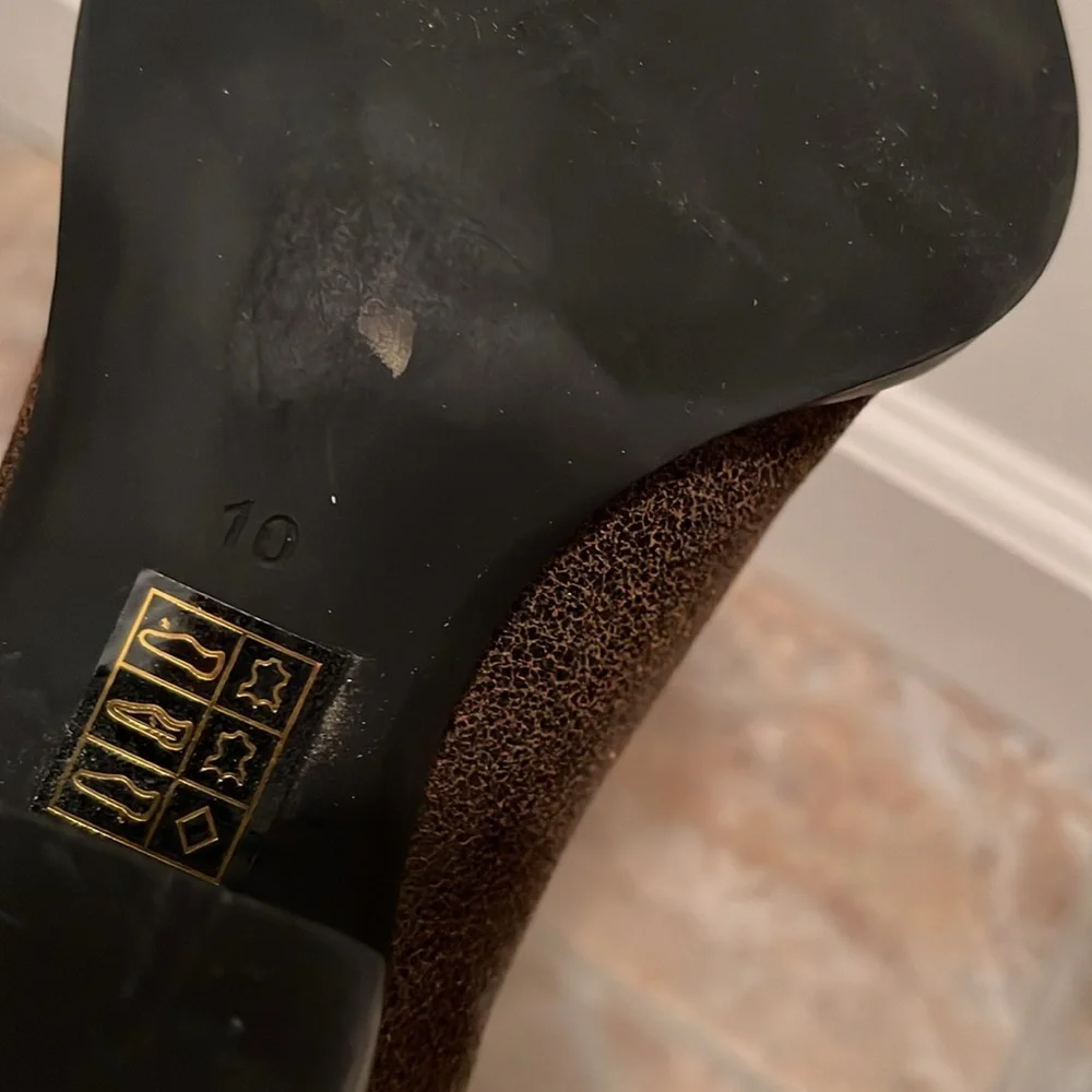 Jeffery Campbell Free People Dagget Chocolate Leather Western Boots Sz 10 NWT - Picture 7 of 13